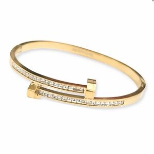 Woman’s 6.5 stainless steel gold plated Cuff bangle
